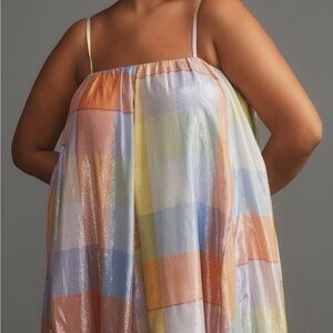 Anthropologie Pilcro Plaid Tent Maxi Dress XS